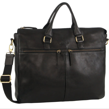 Pierre Cardin Leather briefcase 3709 Black