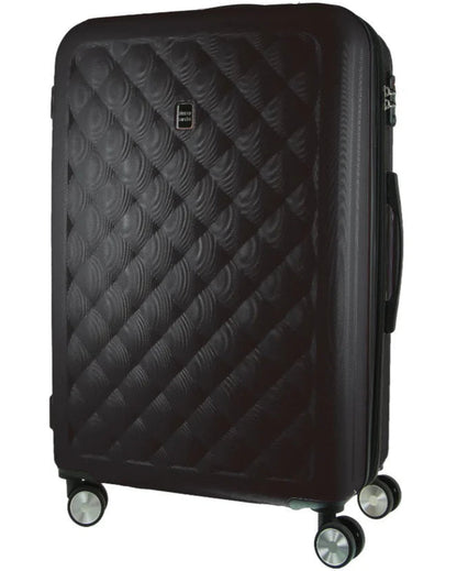 Pierre Cardin 4W Hardside Spinner suitcase 80cm Quilted Black