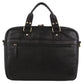 Pierre Cardin Leather Laptop Briefcase 3763 Black