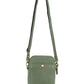 Pierre Cardin Leather Textured Design Phone Bag 3791 Sage
