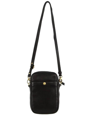 Pierre Cardin Leather Textured Design Phone Bag 3791 Black