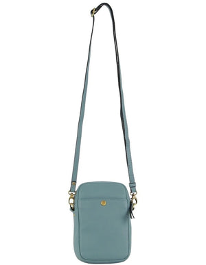 Pierre Cardin Leather Textured Design Phone Bag 3791 Blue