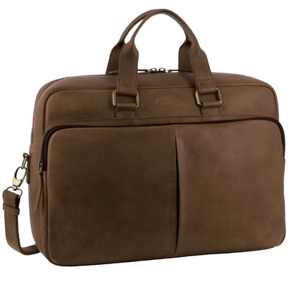 Pierre Cardin Leather Briefcase 3811 Oak