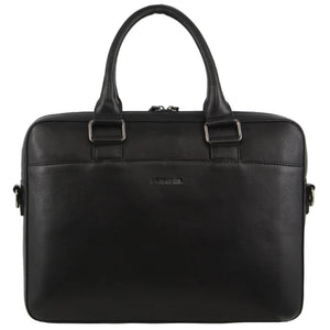 Pierre Cardin Leather Slim Laptop Briefcase 3817 Black