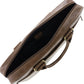 Pierre Cardin Leather Slim Laptop Briefcase 3817 Oak