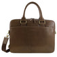 Pierre Cardin Leather Slim Laptop Briefcase 3817 Oak
