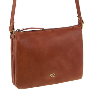 Pierre Cardin Leather Crossbody handbag 3837 Tan