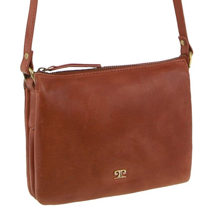 Pierre Cardin Leather Crossbody handbag 3837 Tan