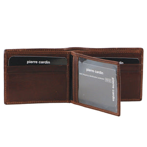 Pierre Cardin Leather wallet with inside flap Slimline 3901 Brown