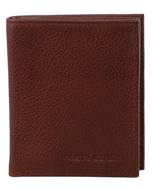 Pierre Cardin Leather Mens small Bi-fold wallet 3902 Brown