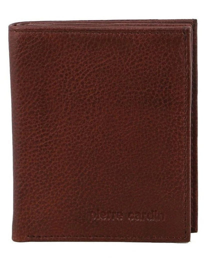 Pierre Cardin Leather Mens small Bi-fold wallet 3902 Brown