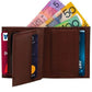 Pierre Cardin Leather Mens small Bi-fold wallet 3902 Brown