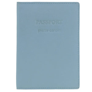 Pierre Cardin Passport Cover in leather Aqua