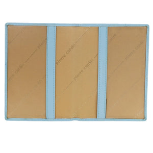 Pierre Cardin Passport Cover in leather Aqua