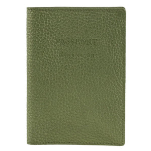 Pierre Cardin Passport Cover in leather Basil