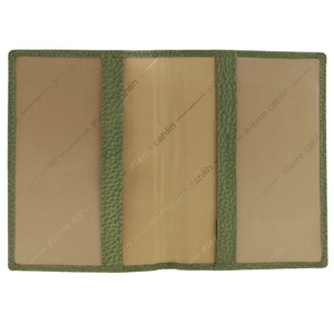 Pierre Cardin Passport Cover in leather Basil
