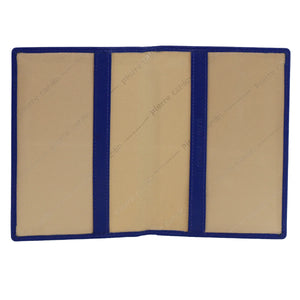 Pierre Cardin Passport Cover in leather Blue