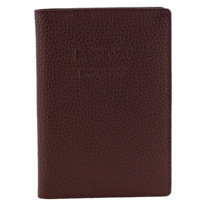 Pierre Cardin Passport Cover in leather Burgundy