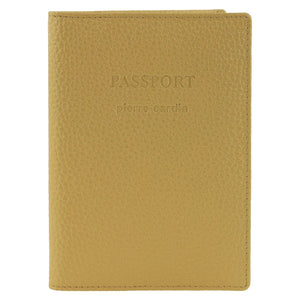 Pierre Cardin Passport Cover in leather Gold