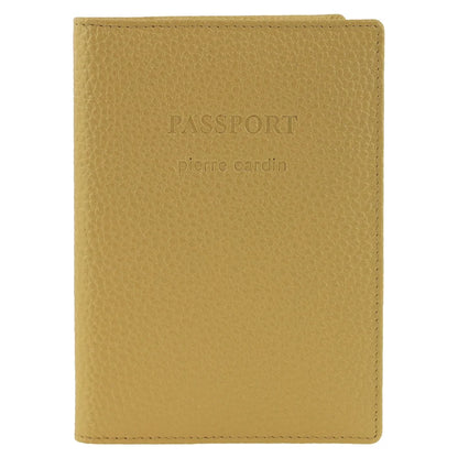 Pierre Cardin Passport Cover in leather Gold