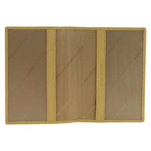 Pierre Cardin Passport Cover in leather Gold