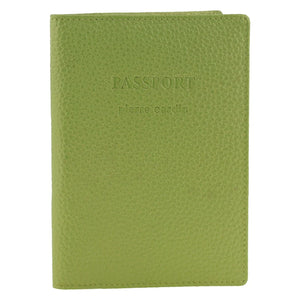 Pierre Cardin Passport Cover in leather Green