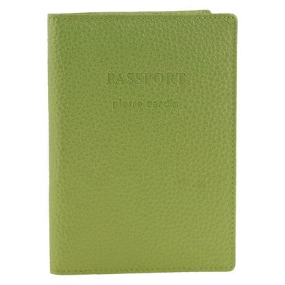 Pierre Cardin Passport Cover in leather Green