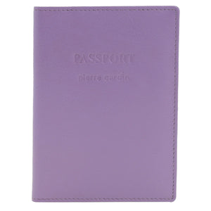 Pierre Cardin Passport Cover in leather Lilac