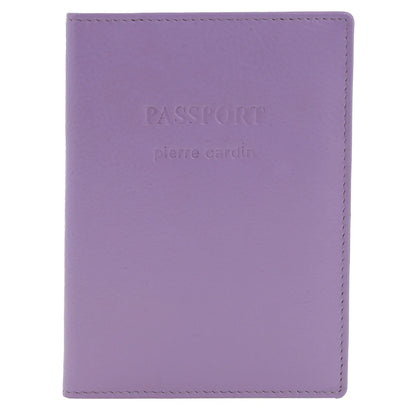 Pierre Cardin Passport Cover in leather Lilac