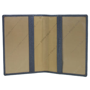 Pierre Cardin Passport Cover in leather Metallic Grey