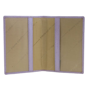 Pierre Cardin Passport Cover in leather Metallic Lilac