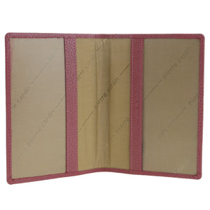 Pierre Cardin Passport Cover in leather Metallic Rose