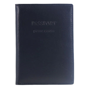 Pierre Cardin Passport Cover in leather Navy