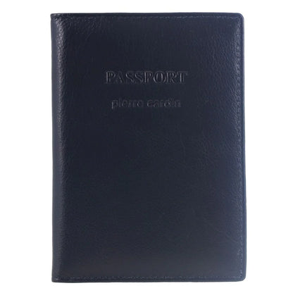 Pierre Cardin Passport Cover in leather Navy