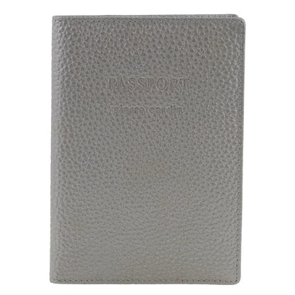 Pierre Cardin Passport Cover in leather Silver