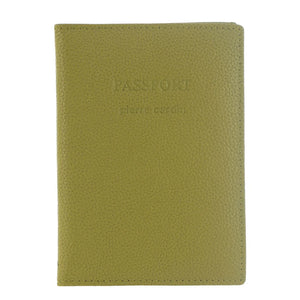 Pierre Cardin Passport Cover in leather Yellow