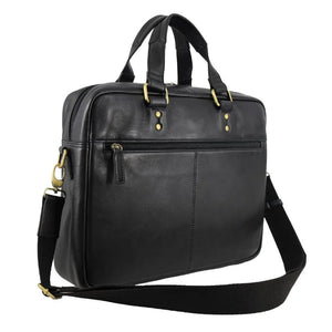Pierre Cardin Leather Laptop Briefcase 3960 Black
