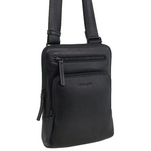 Pierre Cardin Leather shoulder bag 4006 Black