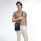 Pierre Cardin Leather shoulder bag 4006 Black