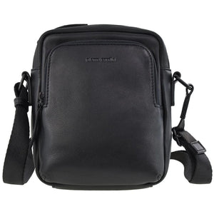 Pierre Cardin Leather shoulder bag 4007 Black