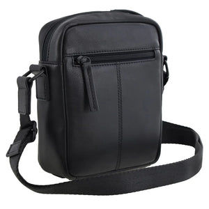 Pierre Cardin Leather shoulder bag 4007 Black