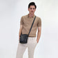 Pierre Cardin Leather shoulder bag 4007 Black