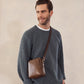 Pierre Cardin Leather shoulder bag 4007 Oak