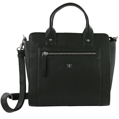 Pierre Cardin Leather Mini Tote Crossbody handbag 4042 Black