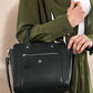 Pierre Cardin Leather Mini Tote Crossbody handbag 4042 Black