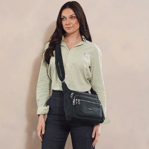 Pierre Cardin Anti-Theft Crossbody bag 4077 Black