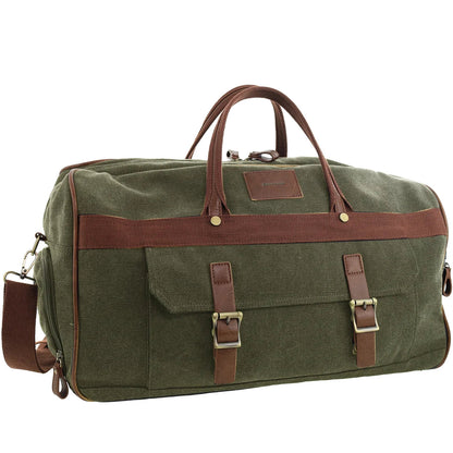 Pierre Cardin Canvas overnight duffle 4079 BROWN / KHAKI