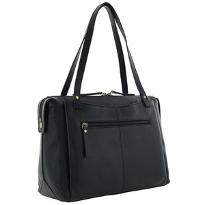 Pierre Cardin Leather Tote Handbag 4083 Black