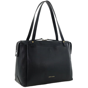 Pierre Cardin Leather Tote Handbag 4083 Black