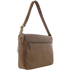 Pierre Cardin Leather Messenger briefcase 4084 Oak